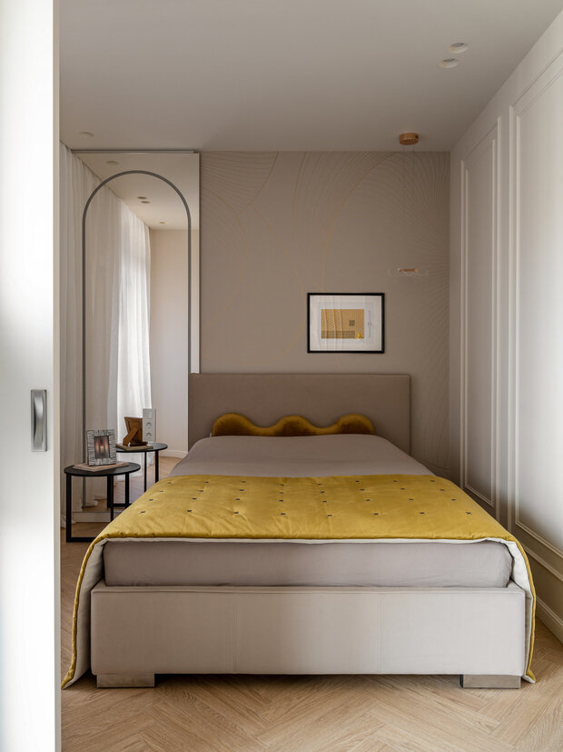 Фотография: Спальня в стиле Современный, Малогабаритная квартира, Квартира, Проект дня, Минск, 1 комната, до 40 метров – фото на INMYROOM
