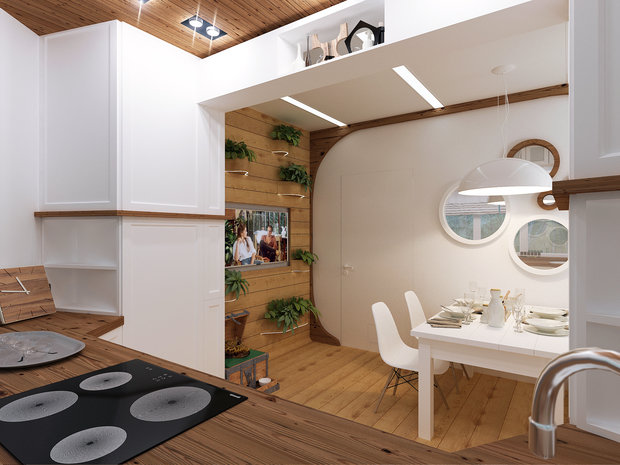 Фотография: Кухня и столовая в стиле Минимализм, Эко – фото на INMYROOM