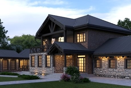 Баня в деревенском английском стиле