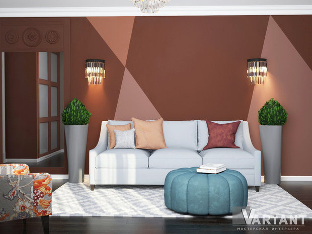 Фото из портфолио Гостиная в коралловом цвете – фотографии дизайна интерьеров на INMYROOM