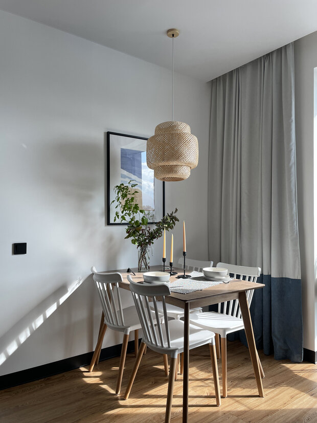 Фотография: Кухня и столовая в стиле Скандинавский, Современный, Минимализм, Эко, Малогабаритная квартира, Квартира, Проект недели, Москва, Монолитный дом, 1 комната, до 40 метров, Иван Чернечков – фото на INMYROOM