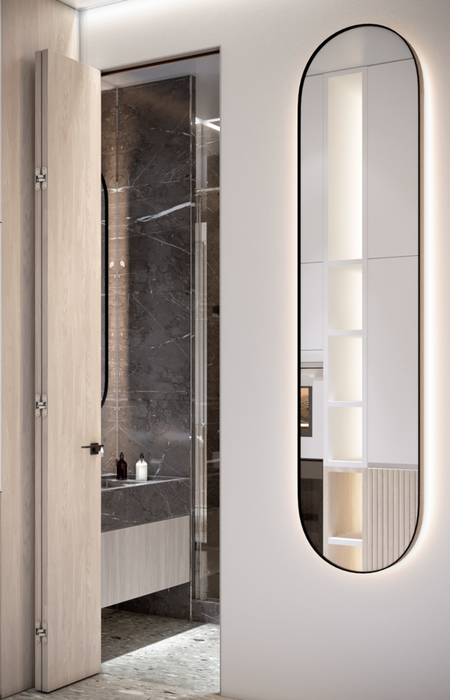 Фотография: Ванная в стиле Современный, Малогабаритная квартира, Квартира, Студия, Проект недели, Москва, до 40 метров, DESIGN BŪRO MIRONOVA – фото на INMYROOM