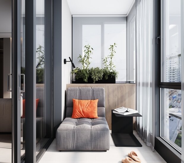 Фотография: Балкон в стиле Современный, Лофт, Квартира, Проект недели, Санкт-Петербург, 4 и больше, Более 90 метров, Студия 20:18 – фото на INMYROOM