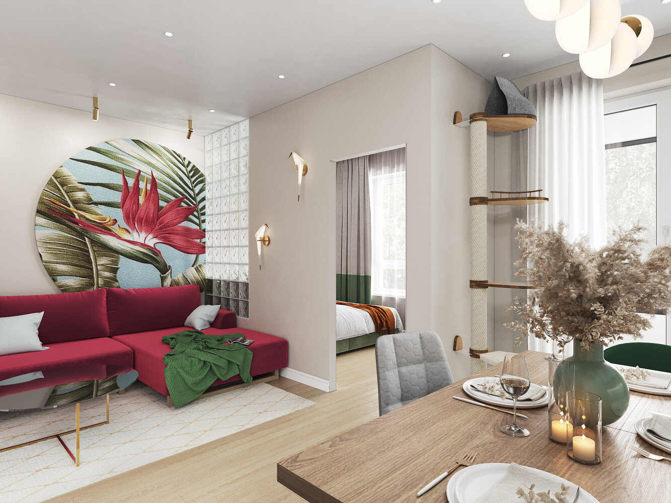 Фотография: Гостиная в стиле Современный, Квартира, Проект недели, Воронеж, 2 комнаты, 40-60 метров, Room To Me, Анастасия Смагина – фото на INMYROOM