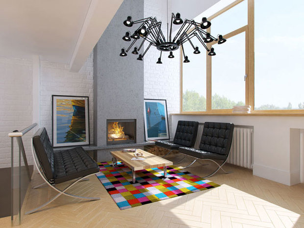 Фото из портфолио Дизайн интерьера двухуровневой квартиры в стиле loft – фотографии дизайна интерьеров на INMYROOM