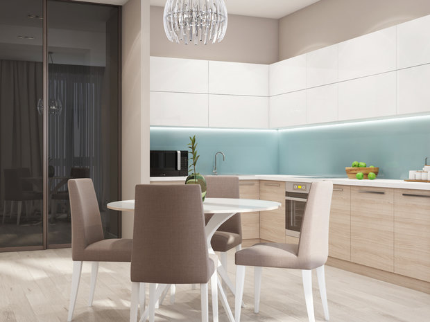 Фото из портфолио Кухня-гостиная ЖК Бавария – фотографии дизайна интерьеров на INMYROOM