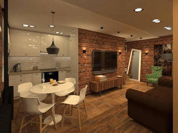 Фото из портфолио Под лофт – фотографии дизайна интерьеров на INMYROOM