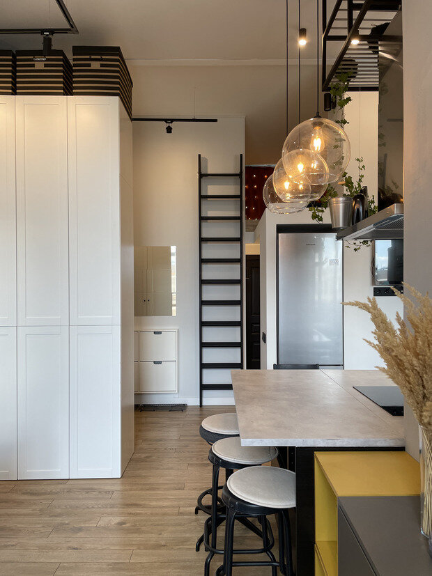 Фотография: Кухня и столовая в стиле Лофт, Скандинавский, Современный, Ремонт на практике – фото на INMYROOM