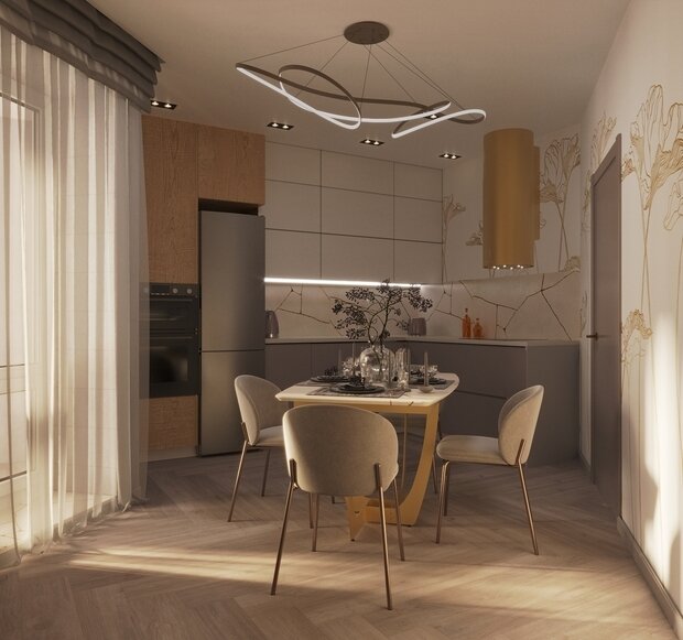 Фото из портфолио Кухня с золотыми акцентами – фотографии дизайна интерьеров на INMYROOM