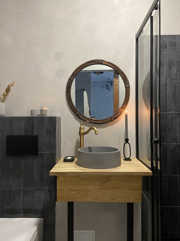 Фотография: Ванная в стиле Лофт, Современный, Квартира, Проект дня, Екатеринбург, 1 комната, до 40 метров – фото на INMYROOM