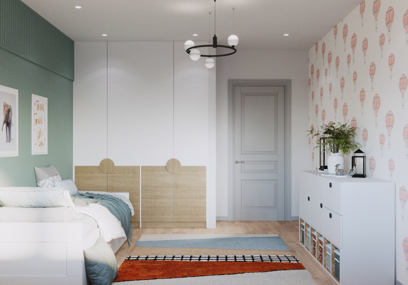 Фотография: Детская в стиле Современный, Квартира, Проект недели, Санкт-Петербург, 3 комнаты, 60-90 метров, Екатерина Третьякова, Tretiakova Interior – фото на INMYROOM