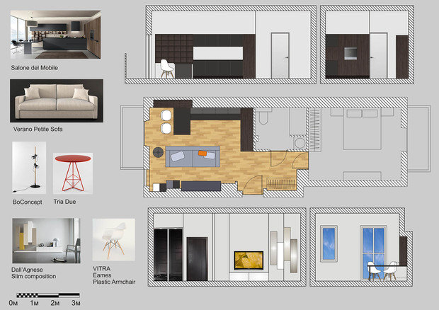Фото из портфолио Квартира холостяка – фотографии дизайна интерьеров на INMYROOM