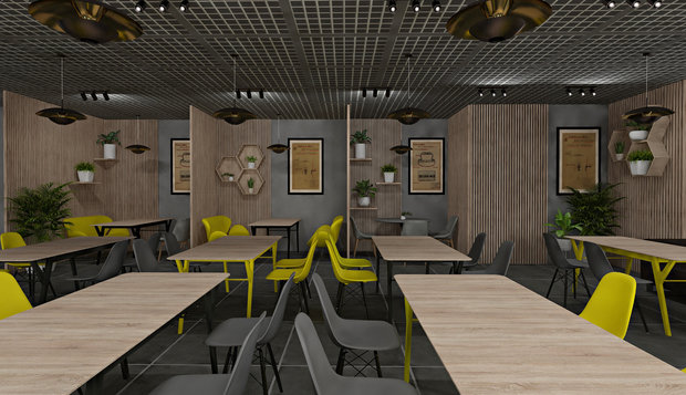 Фото из портфолио Кафе для сотрудников – фотографии дизайна интерьеров на INMYROOM