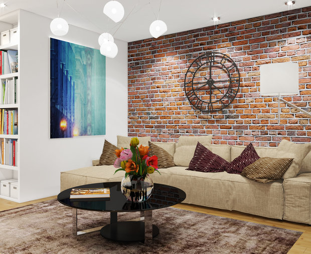 Фотография: Гостиная в стиле Лофт, Скандинавский, Декор интерьера, Квартира, Дома и квартиры, Проект недели – фото на INMYROOM