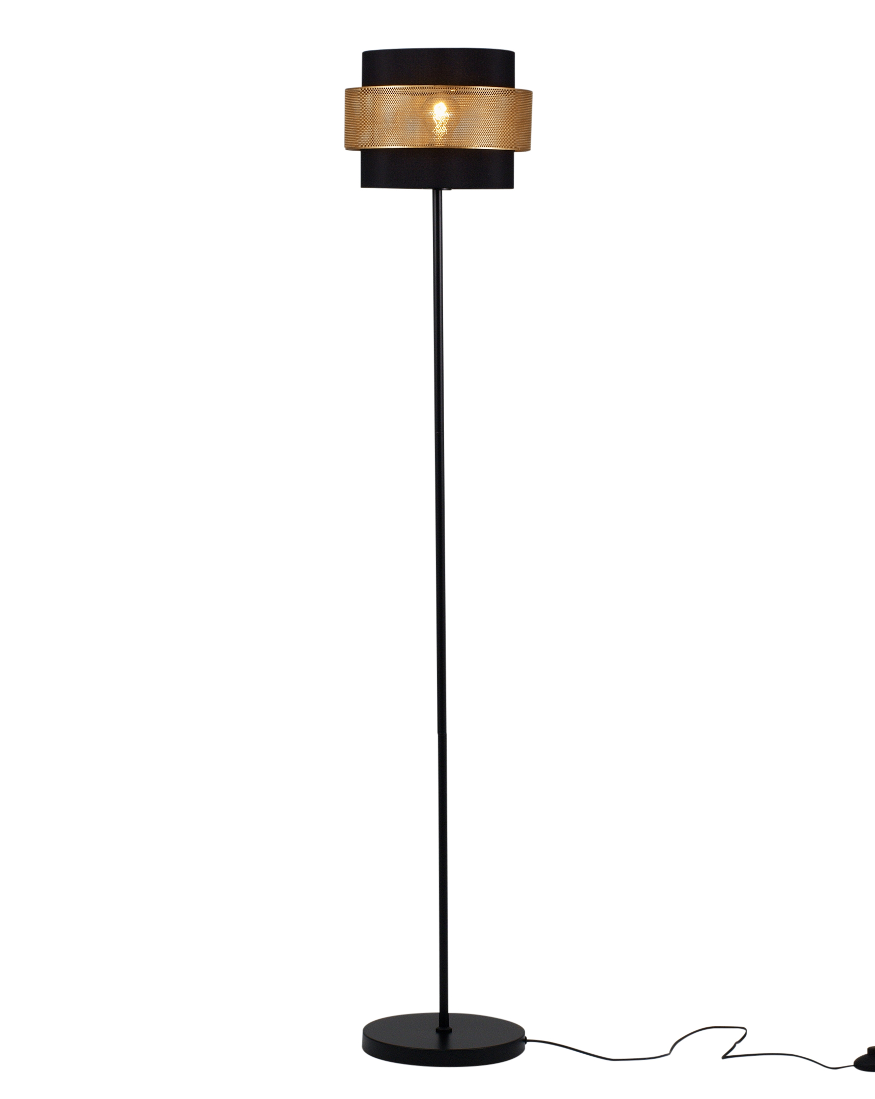 Торшер Gela черно-золотого цвета