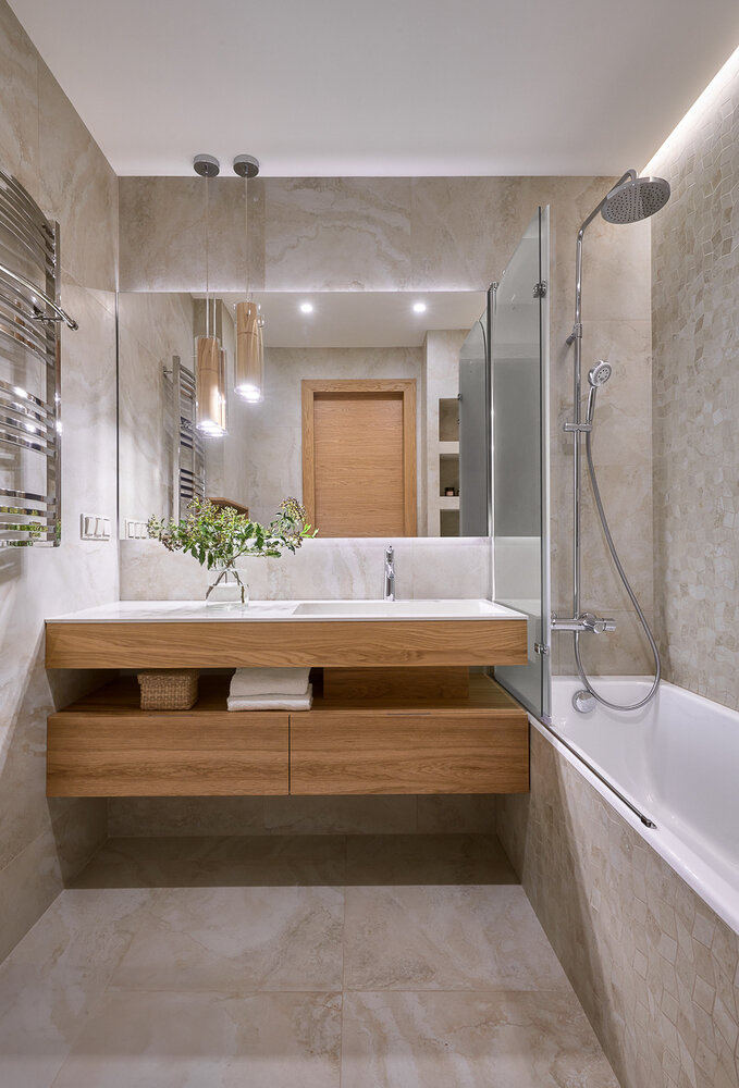 Фотография: Ванная в стиле Современный, Квартира, Проект дня, Москва, 4 и больше, Более 90 метров, Наталья Шишкина – фото на INMYROOM