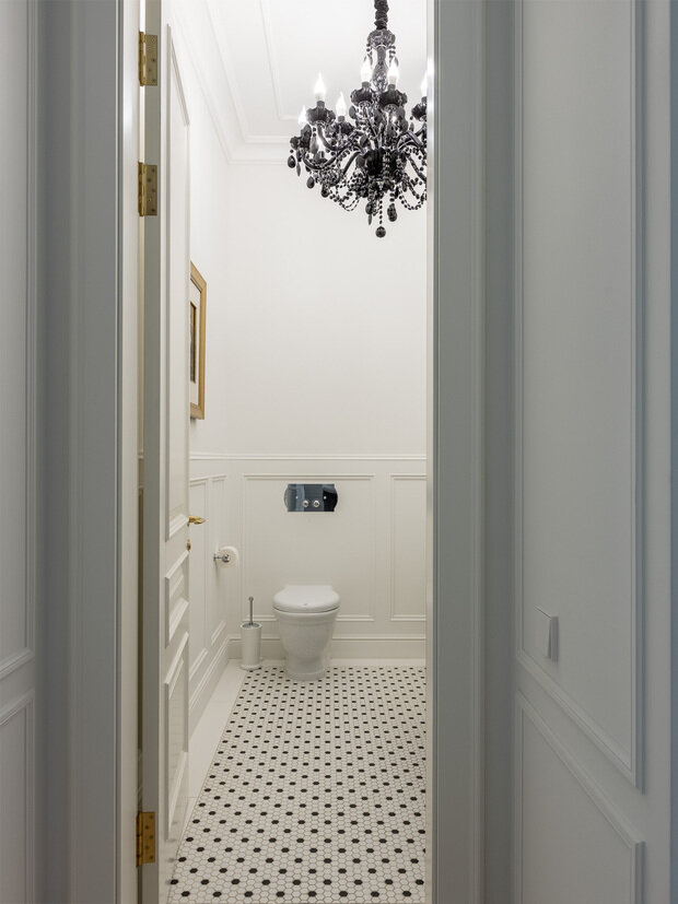 Фотография: Ванная в стиле Классический, Современный, Эклектика, Проект дня, Казань, Таунхаус, Кирпичный дом, 4 и больше, Более 90 метров, современный с элементами классики и роскоши, Роман Миронов, Андрей Васильев, PLATFORM – фото на INMYROOM