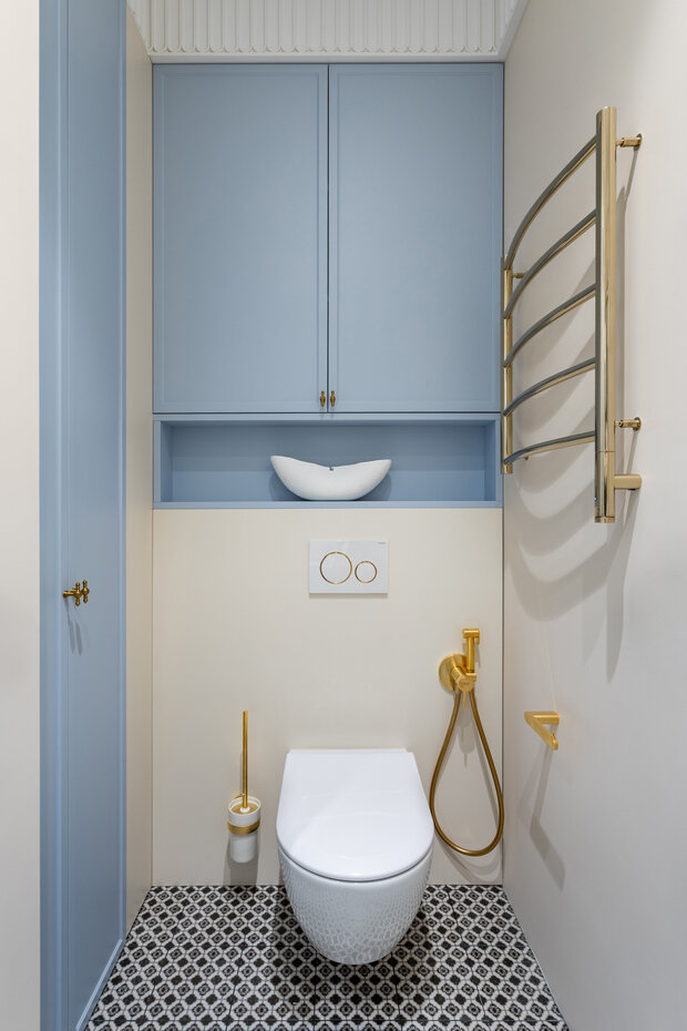 Фотография: Ванная в стиле Современный, Квартира, Проект дня, Москва, 4 и больше, Более 90 метров, Виктория Колесникова – фото на INMYROOM