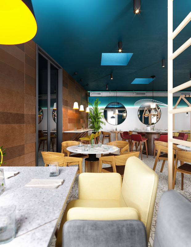 Фото из портфолио Кафе-бар "HAT" – фотографии дизайна интерьеров на INMYROOM