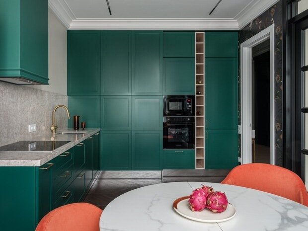 Фотография: Кухня и столовая в стиле Классический, Современный, Эклектика, Квартира, Проект недели, Москва, 2 комнаты, 40-60 метров, Виолетта Голубева, Golubeva design&architecture – фото на INMYROOM