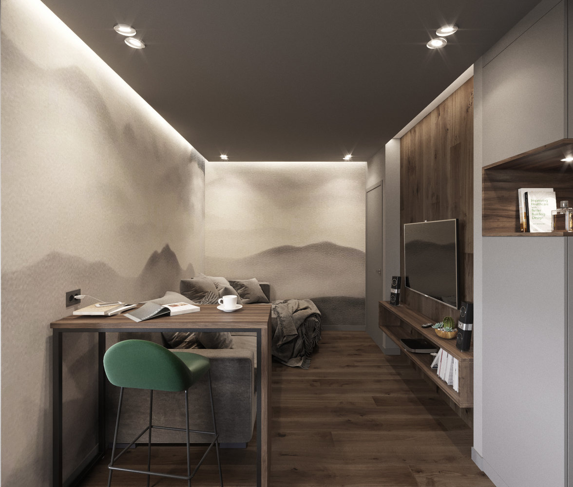 Фотография: Гостиная в стиле Минимализм, Квартира, Проект недели, Санкт-Петербург, Виктория Малышева, VMGroup, 2 комнаты, 40-60 метров, Монолитно-кирпичный, ЖК Самоцветы – фото на INMYROOM Фотография: Гостиная в стиле Минимализм, Квартира, Проект недели, Санкт-Петербург, Виктория Малышева, VMGroup, 2 комнаты, 40-60 метров, Монолитно-кирпичный, ЖК Самоцветы – фото на INMYROOM