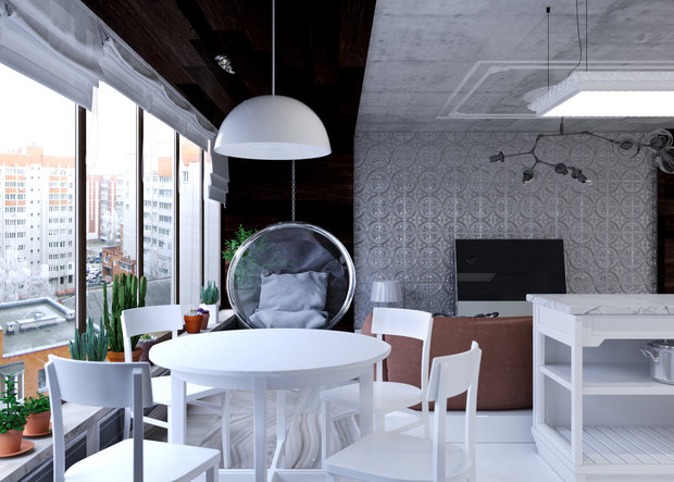 Фото из портфолио Минималистичная квартира с элементами лофта – фотографии дизайна интерьеров на INMYROOM