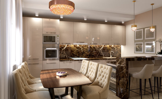 Фото из портфолио Квартира ЖК Мосфильмовский – фотографии дизайна интерьеров на INMYROOM