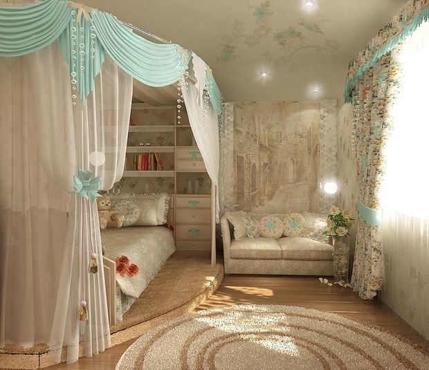 Фото из портфолио Бирюзовая детская в классическом стиле – фотографии дизайна интерьеров на INMYROOM