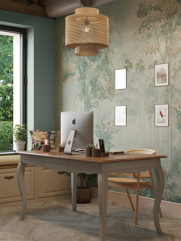 Фотография: Кабинет в стиле Прованс и Кантри, Дом, Проект дня, Дом и дача, 3 комнаты, Более 90 метров, Астраханская область, Николай Рогожников, Антон Сорокин – фото на INMYROOM