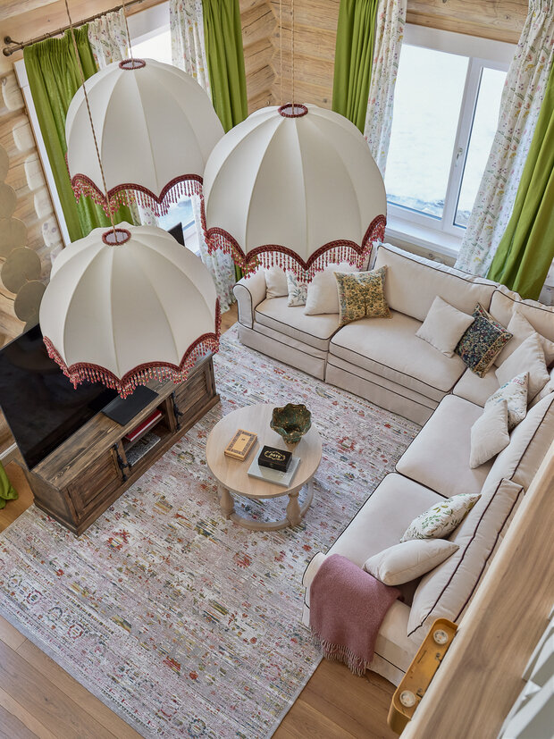 Фотография: Гостиная в стиле Прованс и Кантри, Винтажный, Дом, Проект недели, Дом и дача, Ирина Васильева, 4 и больше, Более 90 метров, студия SVETLITSA, Калязин, Александра Лапина – фото на INMYROOM