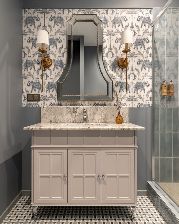 Фотография: Ванная в стиле Прованс и Кантри, Современный, Квартира, Проект недели, Санкт-Петербург, Сталинка, 4 и больше, Более 90 метров, Наталья Васильева, Винтажный – фото на INMYROOM