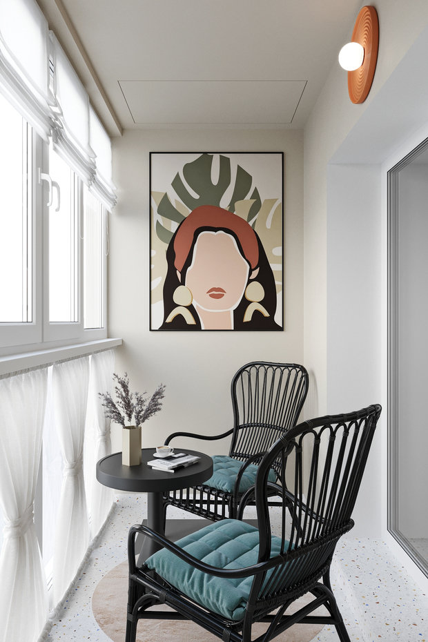 Фотография: Балкон в стиле Современный, Эклектика, Квартира, Проект недели, Минск, 4 и больше, Более 90 метров, Наталья Добродеева – фото на INMYROOM