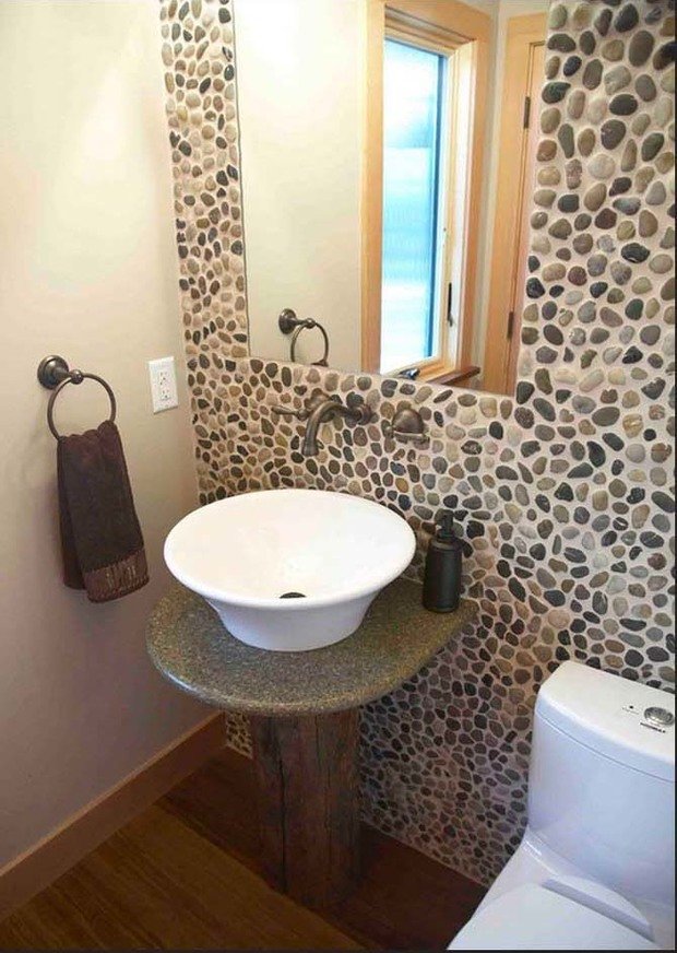 Фото из портфолио Мозаика из морской гальки в интерьере Эко-Стиль – фотографии дизайна интерьеров на INMYROOM