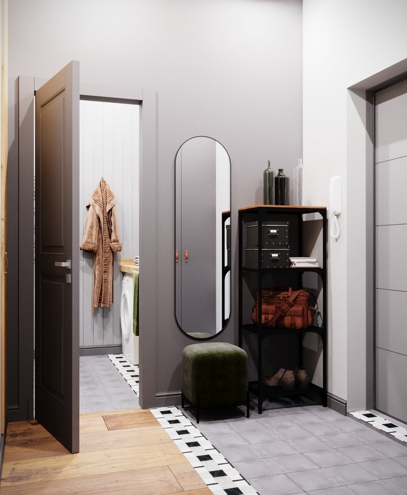 Фотография: Прихожая в стиле Современный, Лофт, Скандинавский, Квартира, Студия, Проект дня, Красногорск, 40-60 метров, Монолитно-кирпичный, Студия 20:18, ЖК «Спасский мост» – фото на INMYROOM Фотография: Прихожая в стиле Современный, Лофт, Скандинавский, Квартира, Студия, Проект дня, Красногорск, 40-60 метров, Монолитно-кирпичный, Студия 20:18, ЖК «Спасский мост» – фото на INMYROOM