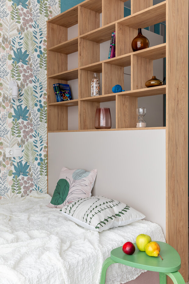 Фотография: Спальня в стиле Современный, Малогабаритная квартира, Квартира, Студия, Проект дня, Сочи, Блочный дом, до 40 метров, Светлана Плетнева – фото на INMYROOM