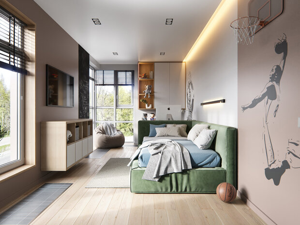 Фотография: Детская в стиле Современный, Скандинавский, Квартира, Проект недели, Санкт-Петербург, 3 комнаты, 60-90 метров, Олег Минц, MINTS INTERIORS – фото на INMYROOM