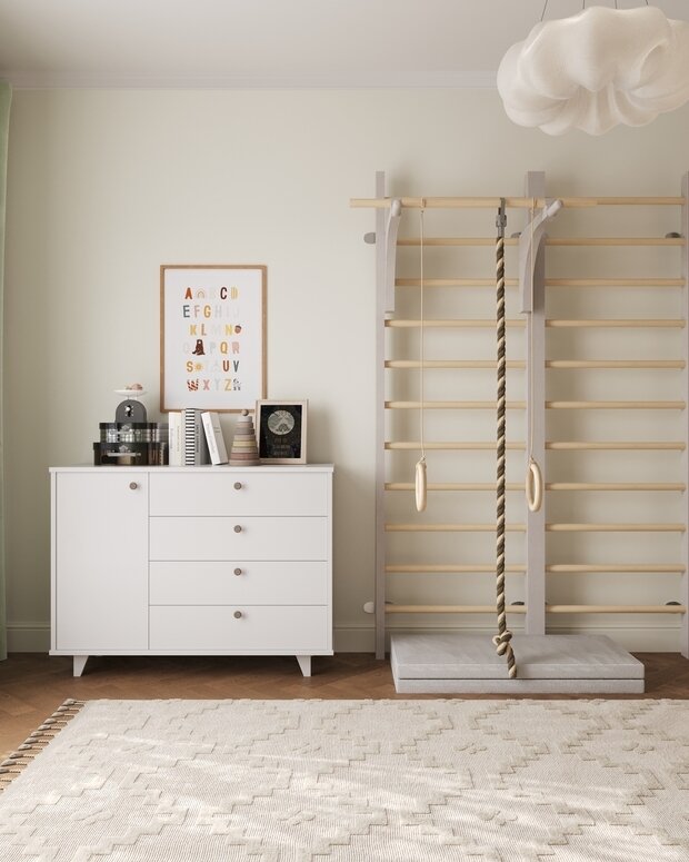 Фотография: Детская в стиле Скандинавский, Современный, Квартира, Проект дня, Санкт-Петербург, 3 комнаты, 60-90 метров, современный с элементами классики и французского стиля, Гера Остин, Анна Лаковская – фото на INMYROOM