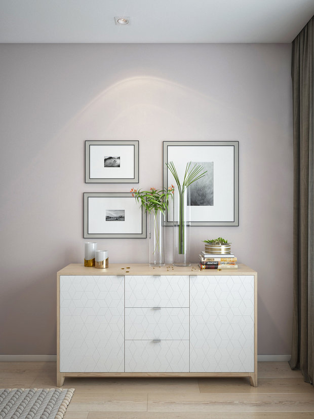 Фотография: Мебель и свет в стиле Современный, Скандинавский, Квартира, Проект недели, Санкт-Петербург, Монолитный дом, Мария Панченко, 2 комнаты, 40-60 метров – фото на INMYROOM