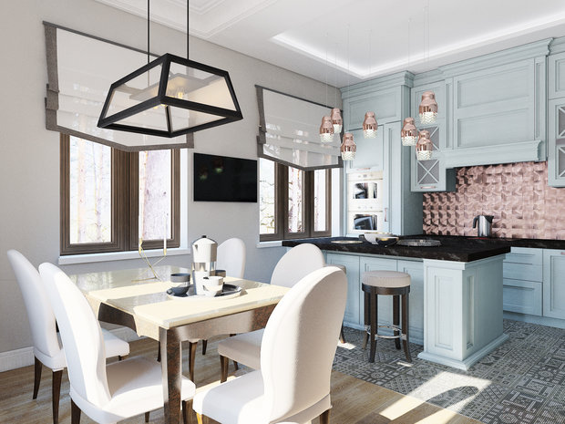 Фото из портфолио Загородный дом в духе современного прованса – фотографии дизайна интерьеров на INMYROOM