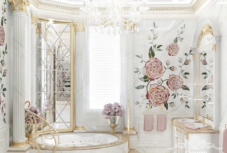 Интерьер ванной от Антонович Дизайн. Райский уголок