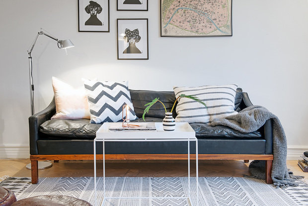 Фотография: Гостиная в стиле Скандинавский, Малогабаритная квартира, Квартира, Дома и квартиры – фото на INMYROOM