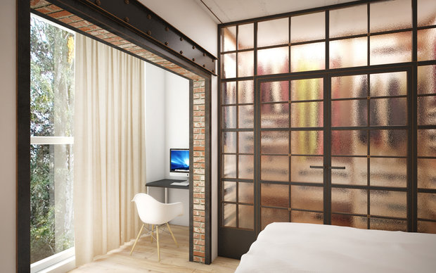 Фотография: Спальня в стиле Лофт, Эклектика, Квартира, Проект недели, ИКЕА, Circle Line – фото на INMYROOM