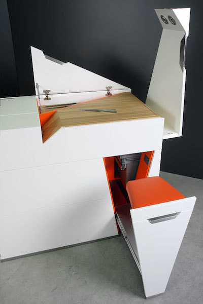 Фотография: Мебель и свет в стиле Лофт, Малогабаритная квартира, Квартира, Дома и квартиры, Советы, Мебель-трансформер – фото на INMYROOM