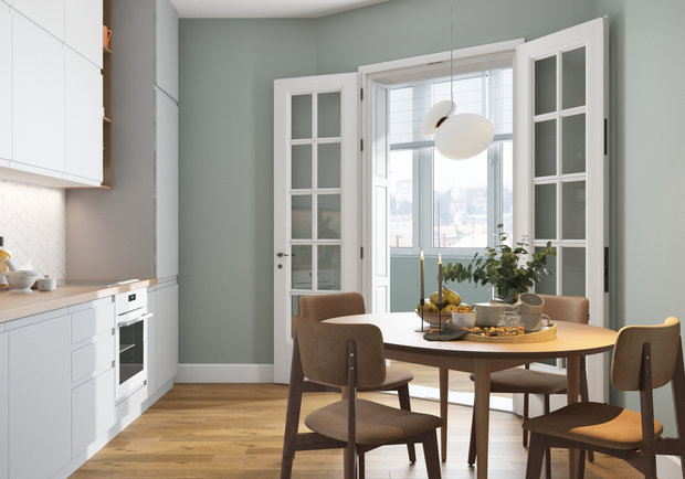 Фотография: Кухня и столовая в стиле Современный, Скандинавский, Квартира, Проект недели, 2 комнаты, 60-90 метров, Марина Меренкова, Пушкино – фото на INMYROOM