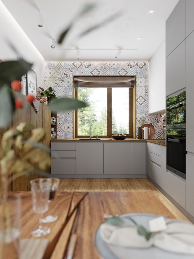 Фотография: Кухня и столовая в стиле Современный, Скандинавский, Дом, Проект недели, Дача, Новосибирск, 3 комнаты, 60-90 метров, DS Mango – фото на INMYROOM