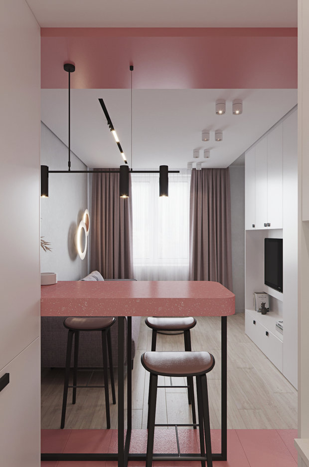 Фото из портфолио ДИЗАЙН МАЛОГАБАРИТНОЙ КВАРТИРЫ, 33 М2 – фотографии дизайна интерьеров на INMYROOM