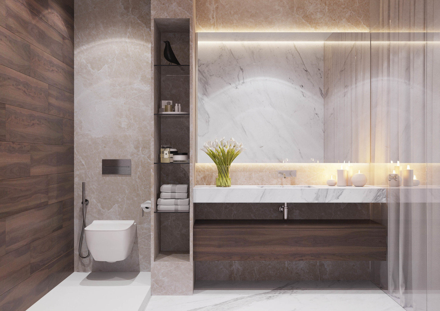 Фотография: Ванная в стиле Современный, Дом, Проект дня, Московская область, Шамсудин Керимов, Эксклюзивные проекты, Никольская слобода – фото на INMYROOM Фотография: Ванная в стиле Современный, Дом, Проект дня, Московская область, Шамсудин Керимов, Эксклюзивные проекты, Никольская слобода – фото на INMYROOM