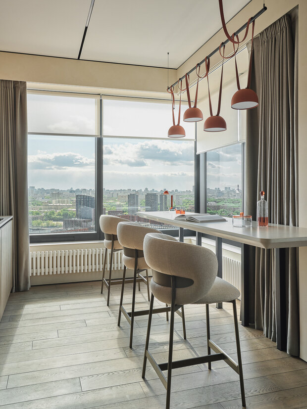 Фотография: Кухня и столовая в стиле Современный, Квартира, Проект дня, Москва, Монолитный дом, 3 комнаты, 60-90 метров, ЖК «Зиларт», Виталия Мясников – фото на INMYROOM