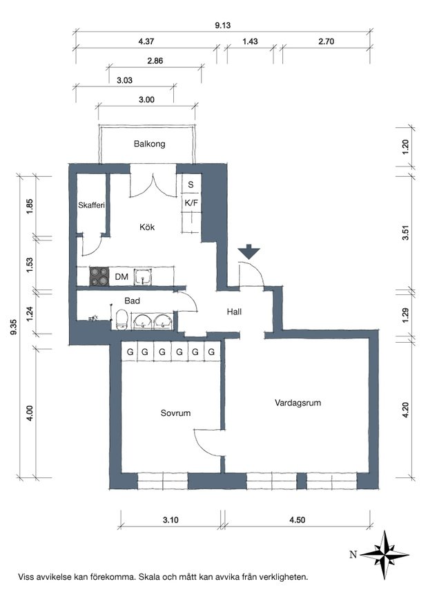 Фото из портфолио Nordhemsgatan 54 B, Linnéstaden – фотографии дизайна интерьеров на InMyRoom.ru