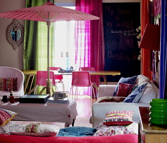 Фотография: Гостиная в стиле Восточный, Эклектика, Квартира, Дома и квартиры, Перепланировка – фото на INMYROOM